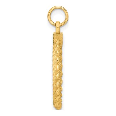 14K Yellow Gold Round Disc Charm – view 2