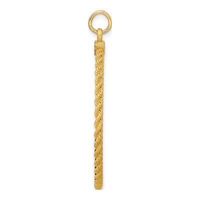 14K Yellow Gold Round Disc Pendant – view 2