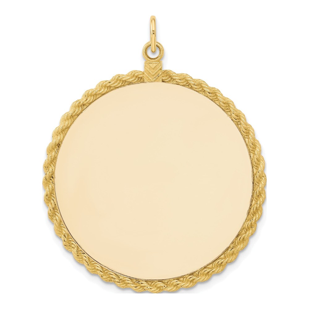 14K Yellow Gold Round Disc Pendant