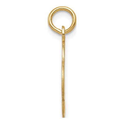 14K Yellow Gold Quatrefoil Disc Charm – view 3