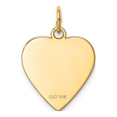 14K Yellow Gold Heart Disc Charm – view 5