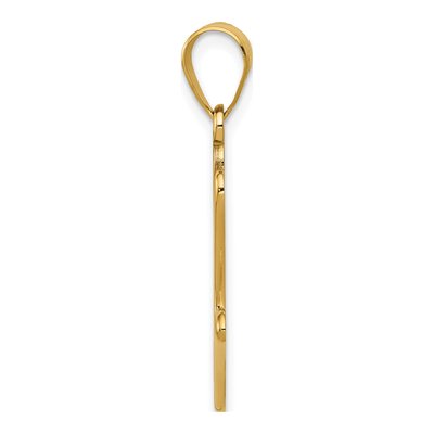14K Yellow Gold Autism Puzzle Handprint Pendant – view 3