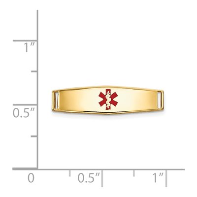 14K Yellow Gold Medical ID Plate Bracelet – view 4