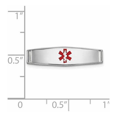 14K White Gold Medical ID Plate Bracelet – view 2