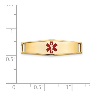 14K Yellow Gold Medical ID Plate Bracelet – view 4