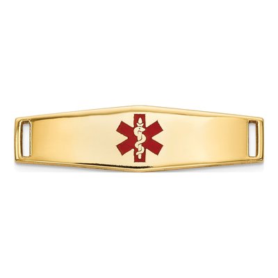14K Yellow Gold Medical ID Plate Bracelet