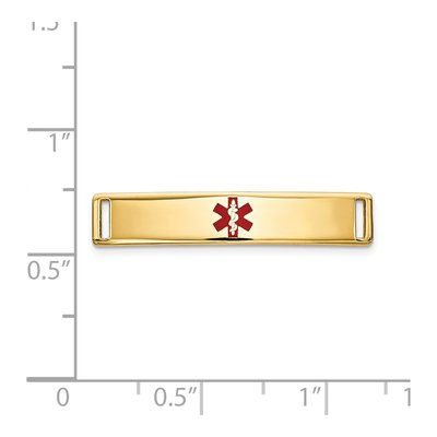 14K Yellow Gold Medical ID Plate Bracelet – view 4