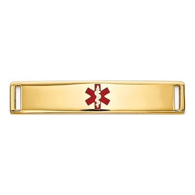 14K Yellow Gold Medical ID Plate Bracelet