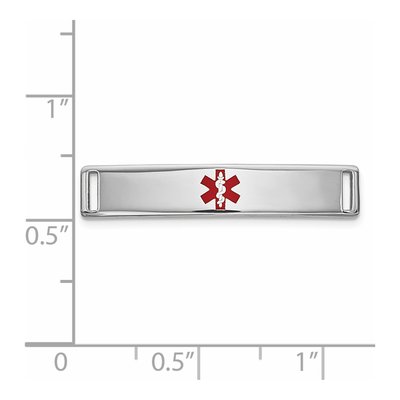 14K White Gold Medical ID Plate Bracelet – view 2