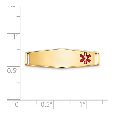 14K Yellow Gold Medical ID Plate Bracelet – view 4