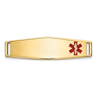 14K Yellow Gold Medical ID Plate Bracelet