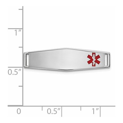 14K White Gold Medical ID Plate Bracelet – view 3