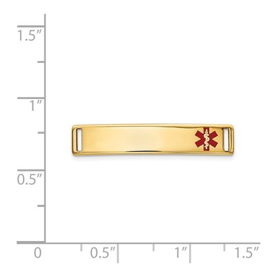 14K Yellow Gold Medical ID Plate Bracelet – view 4
