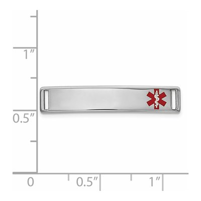14K White Gold Medical ID Bracelet – view 2