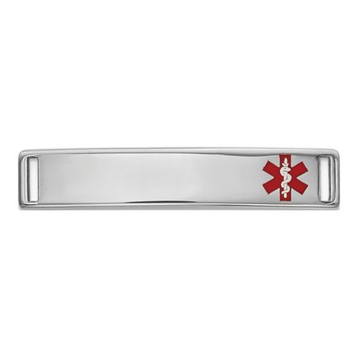 14K White Gold Medical ID Bracelet