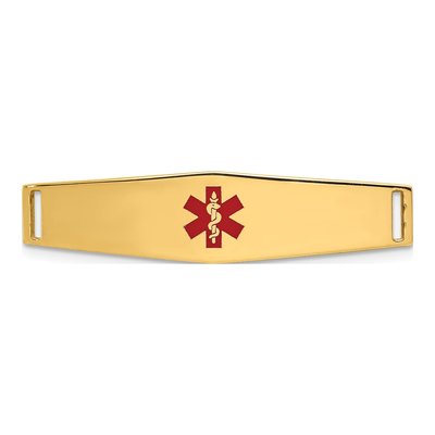 14K Yellow Gold Medical ID Plate Bracelet