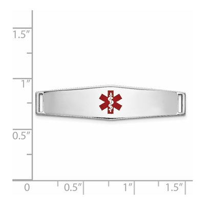 14K White Gold Medical ID Plate Bracelet – view 2
