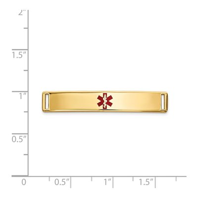 14K Yellow Gold Medical ID Plate Bracelet – view 3