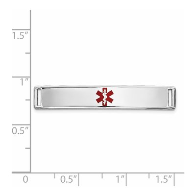 14K White Gold Medical ID Plate Bracelet – view 3