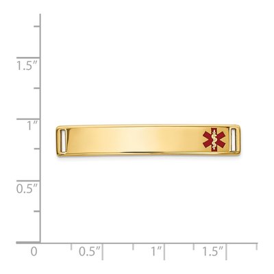 14K Yellow Gold Medical ID Plate Bracelet – view 4