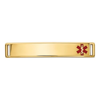 14K Yellow Gold Medical ID Plate Bracelet