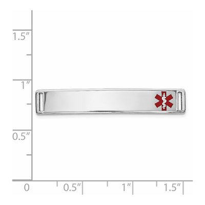 14K White Gold Medical ID Plate Bracelet – view 3