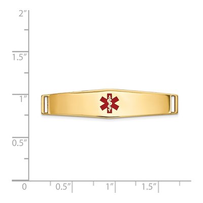 14K Yellow Gold Medical ID Plate Bracelet – view 4