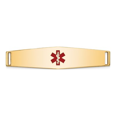14K Yellow Gold Medical ID Plate Bracelet