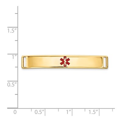 14K Yellow Gold Medical ID Plate Bracelet – view 4
