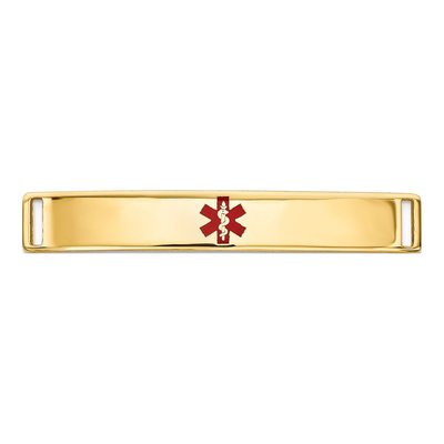 14K Yellow Gold Medical ID Plate Bracelet