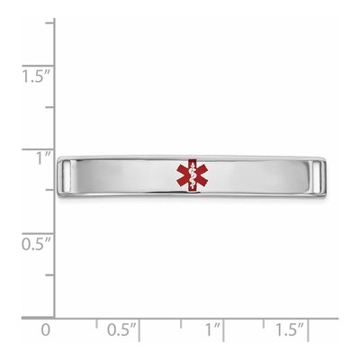14K White Gold Medical ID Plate Bracelet – view 3