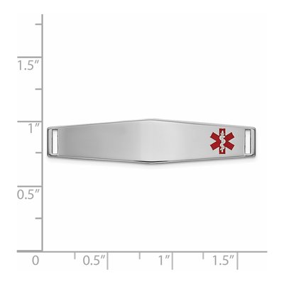 14K White Gold Medical ID Plate Bracelet – view 2