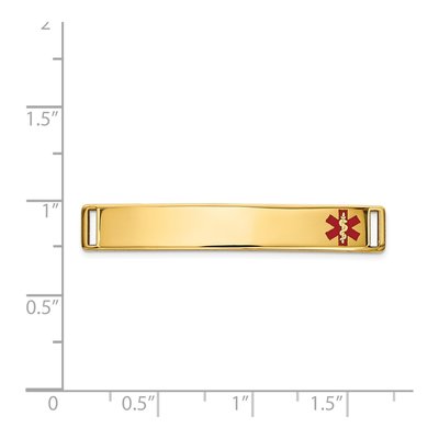 14K Yellow Gold Medical ID Plate Bracelet – view 4