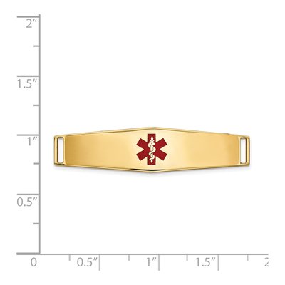 14K Yellow Gold Medical ID Plate Bracelet – view 3