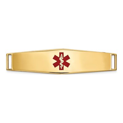 14K Yellow Gold Medical ID Plate Bracelet