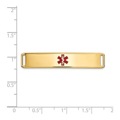 14K Yellow Gold Medical ID Plate Bracelet – view 3