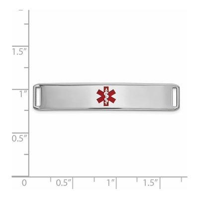 14K White Gold Medical ID Plate Bracelet – view 3