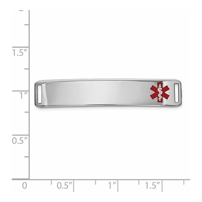 14K White Gold Medical ID Plate Bracelet – view 3