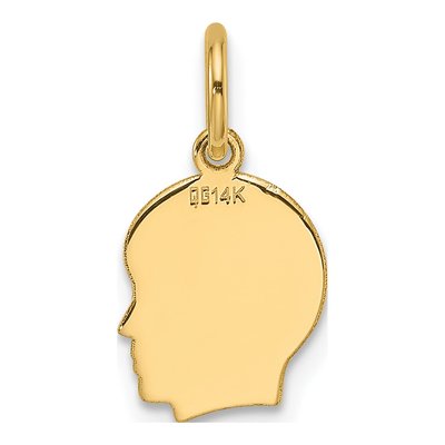 14K Yellow Gold Boy Head Charm – view 4