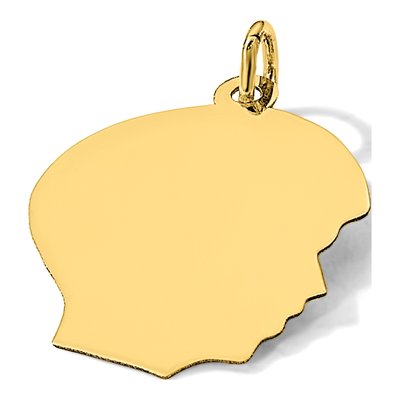 14K Yellow Gold Boy Head Charm – view 3