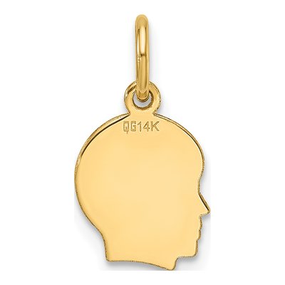 14K Yellow Gold Boy Head Charm – view 4