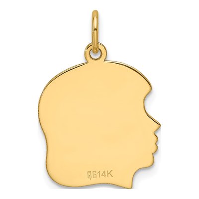 14K Yellow Gold Girl Head Charm – view 4