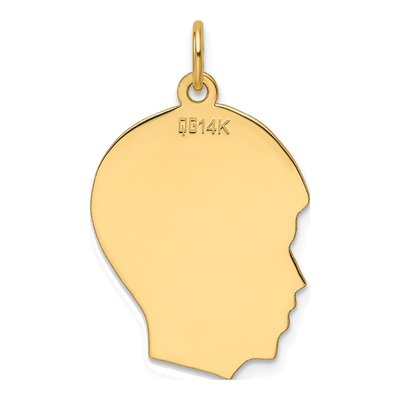 14K Yellow Gold Boy Head Charm – view 4