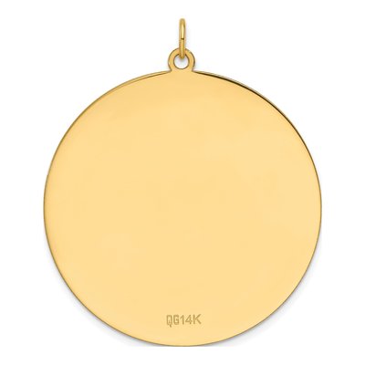 14K Yellow Gold Round Disc Charm – view 4
