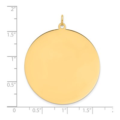 14K Yellow Gold Round Disc Charm – view 5