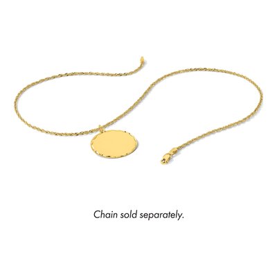 14K Yellow Gold Round Disc Charm – view 2