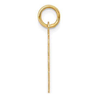14K Yellow Gold Girl Head Disc Charm – view 3