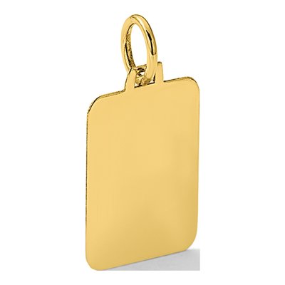 14K Yellow Gold Rectangular Disc Charm – view 3