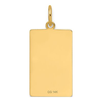 14K Yellow Gold Sunburst Disc Charm – view 4