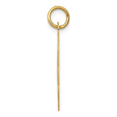 14K Yellow Gold Girl Head Disc Charm – view 3